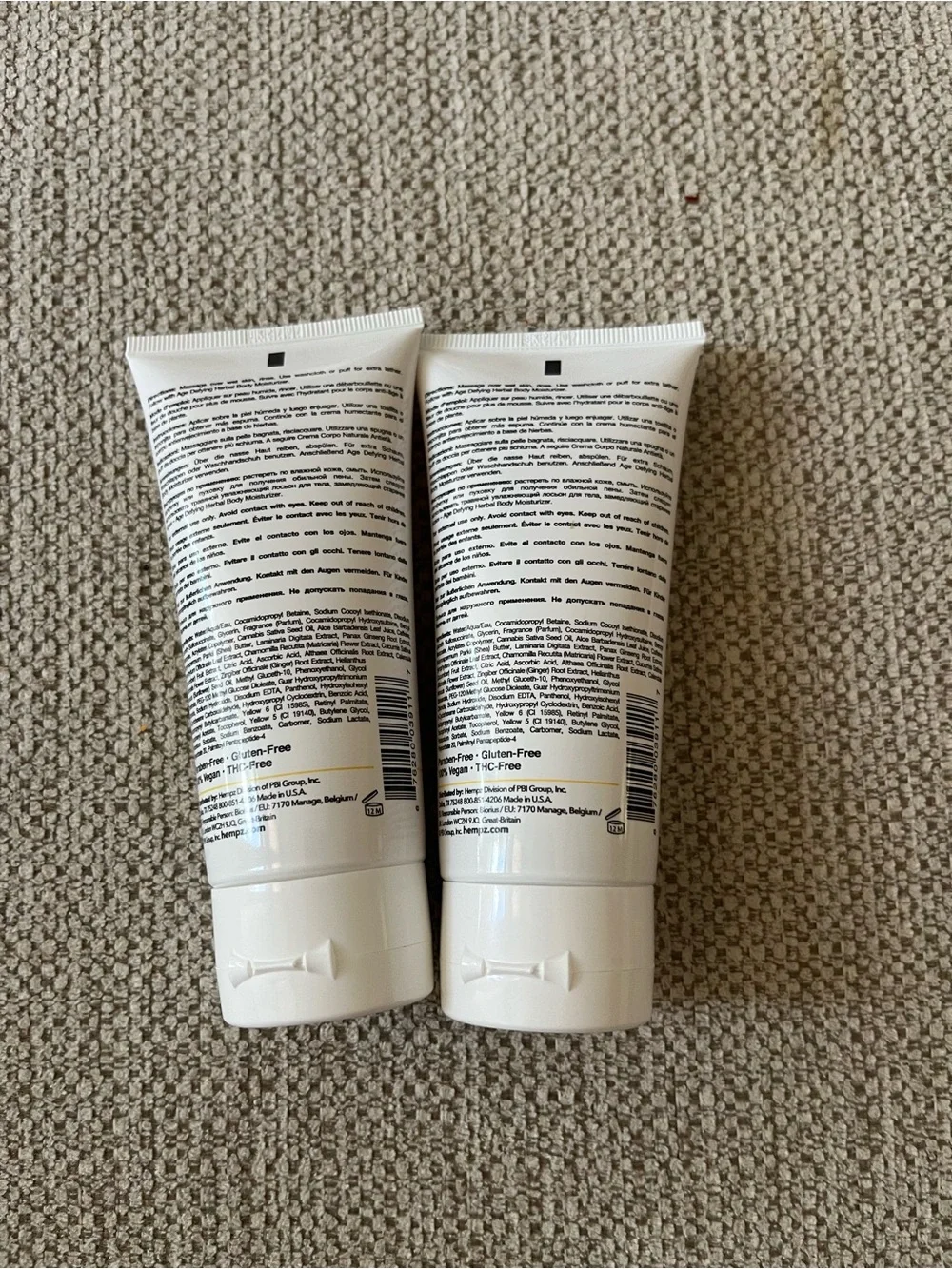 (2) HEMPZ MINI AGE DEFYING RENEWING HERBAL‎ BODY WASH - 3oz Each